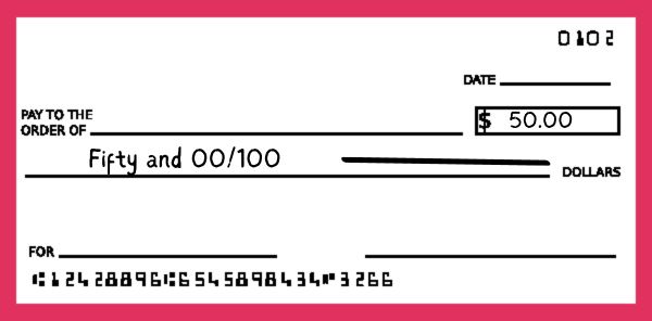 How to write a $50 check