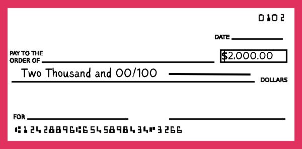 How to Write $2000 on a Check: The Easy step by step Guide